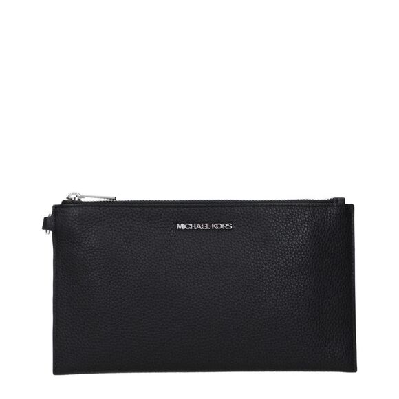Michael Kors Black Leather Clutch Women's Bag